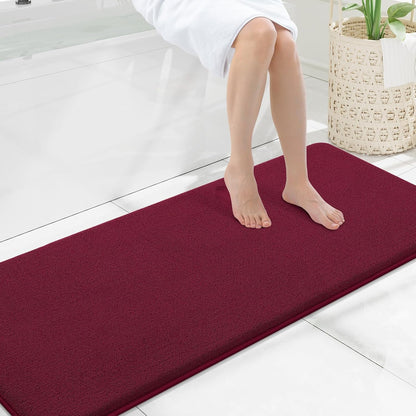 Memory Foam Bath Mat 30x20, Extra Soft Absorbent Bathroom Rugs - Colors A