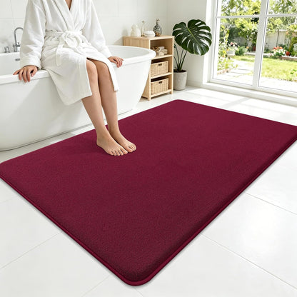 Memory Foam Bath Mat 30x20, Extra Soft Absorbent Bathroom Rugs - Colors A