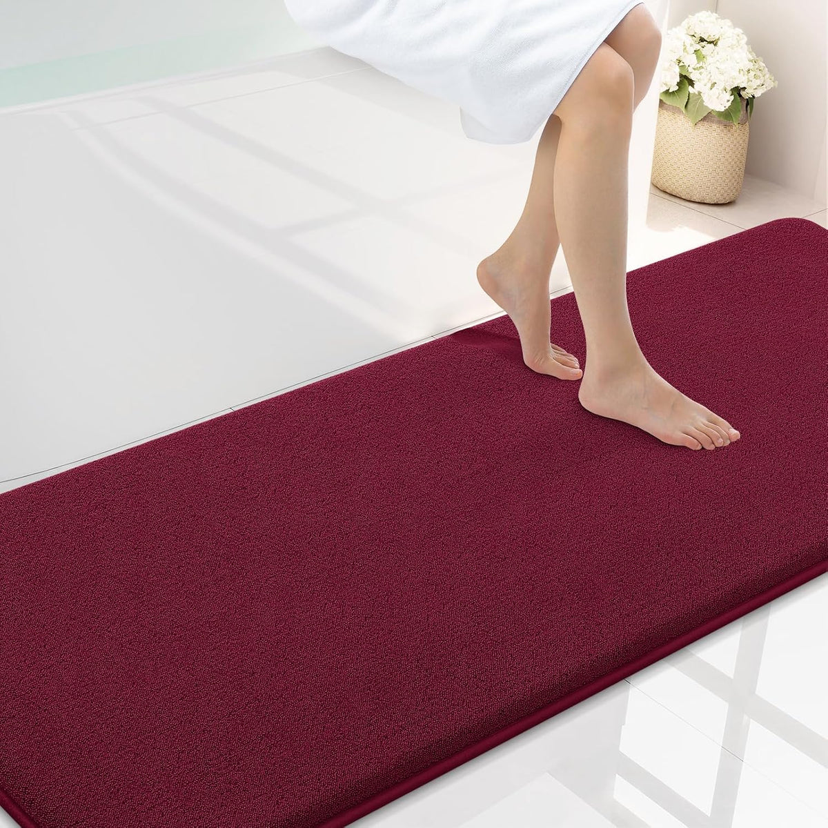 Memory Foam Bath Mat 30x20, Extra Soft Absorbent Bathroom Rugs - Colors A