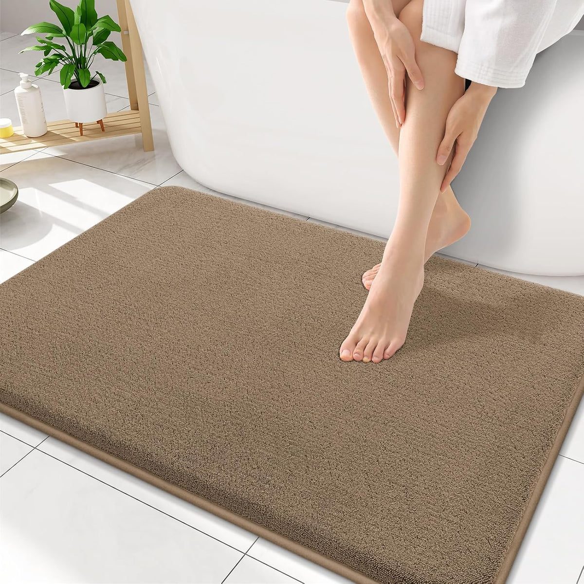 Memory Foam Bath Mat 30x20, Extra Soft Absorbent Bathroom Rugs - Colors A