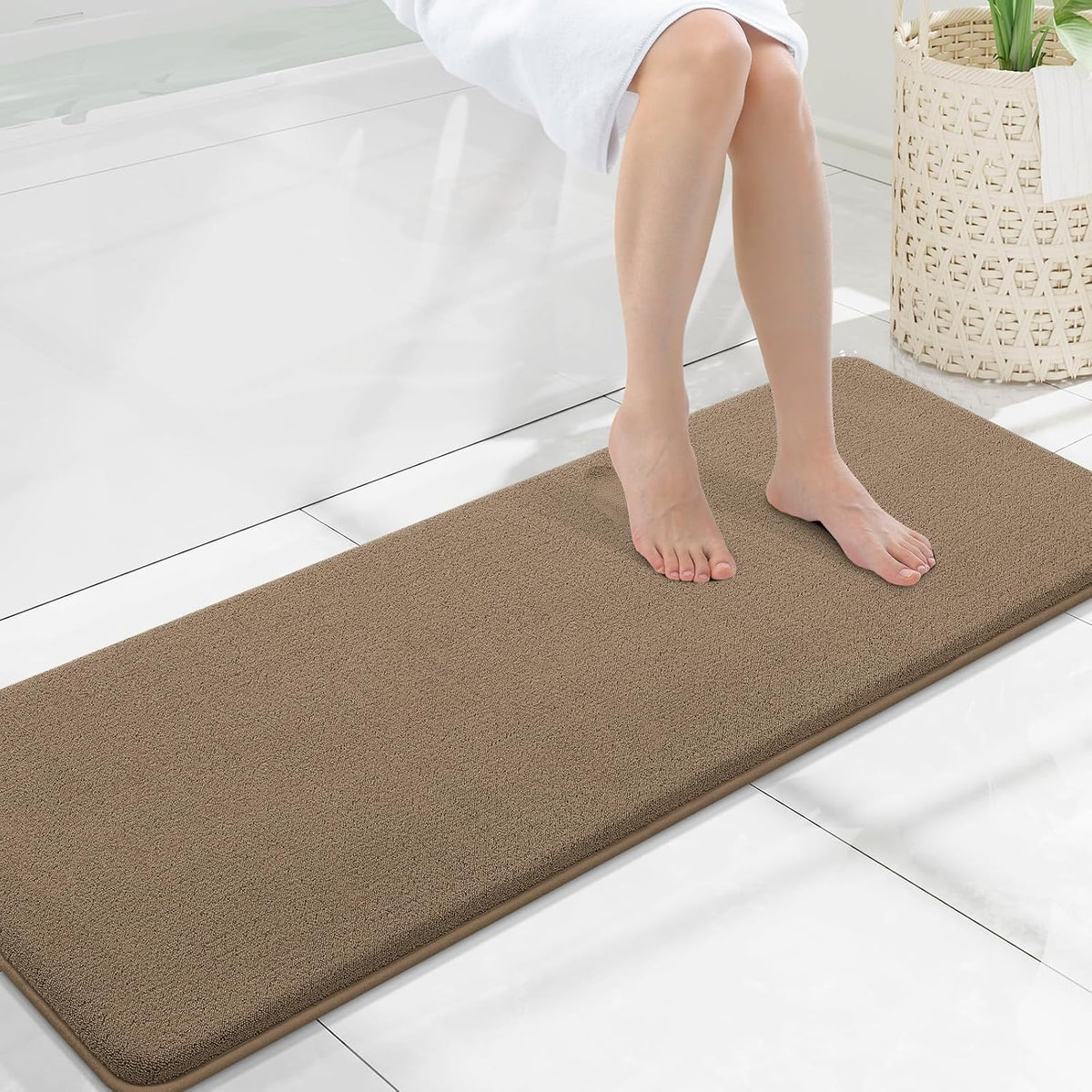 Memory Foam Bath Mat 30x20, Extra Soft Absorbent Bathroom Rugs - Colors A