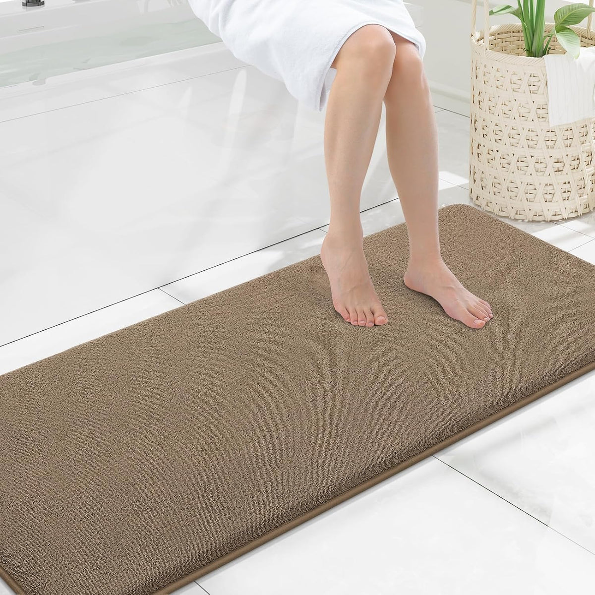 Memory Foam Bath Mat 30x20, Extra Soft Absorbent Bathroom Rugs - Colors A