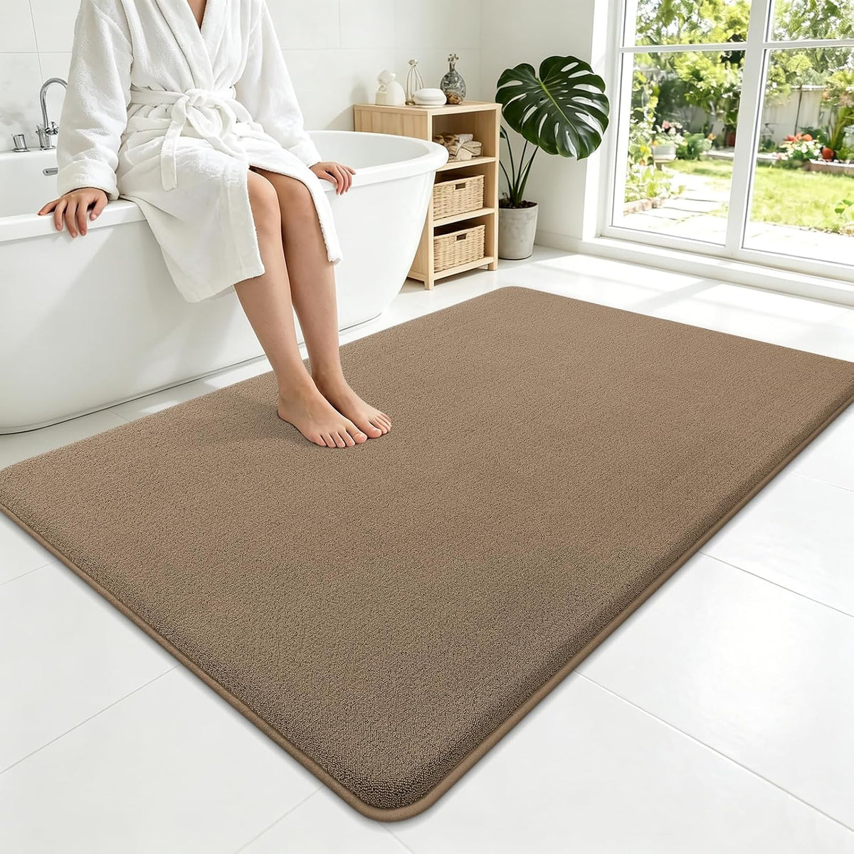 Memory Foam Bath Mat 30x20, Extra Soft Absorbent Bathroom Rugs - Colors A