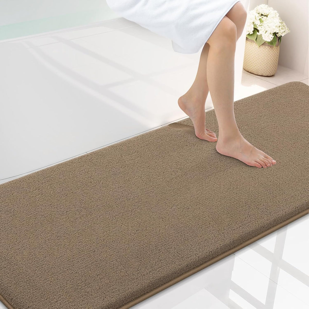 Memory Foam Bath Mat 30x20, Extra Soft Absorbent Bathroom Rugs - Colors A