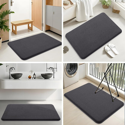 Memory Foam Bath Mat 30x20, Extra Soft Absorbent Bathroom Rugs - Colors A