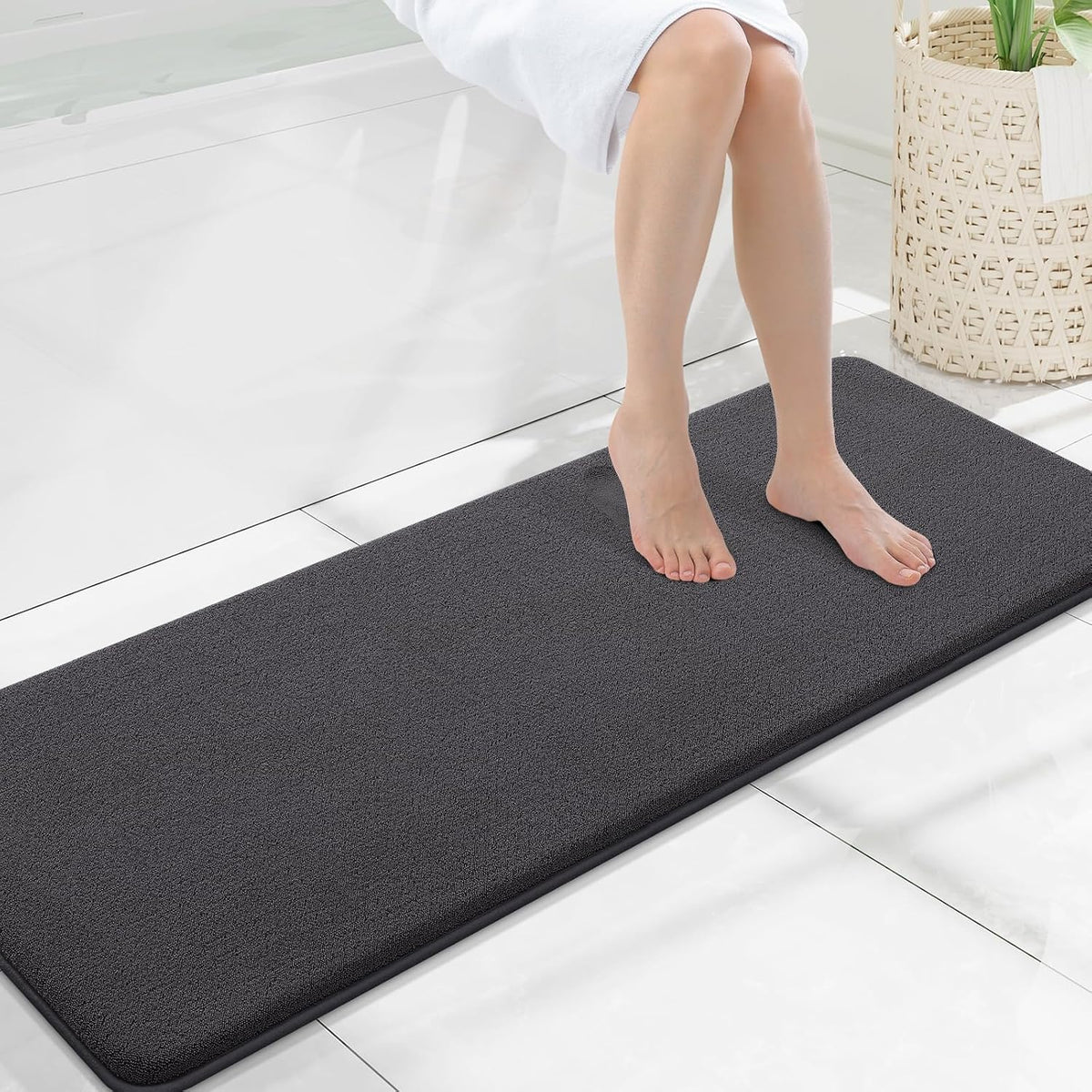 Memory Foam Bath Mat 30x20, Extra Soft Absorbent Bathroom Rugs - Colors A