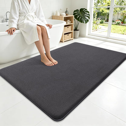 Memory Foam Bath Mat 30x20, Extra Soft Absorbent Bathroom Rugs - Colors A