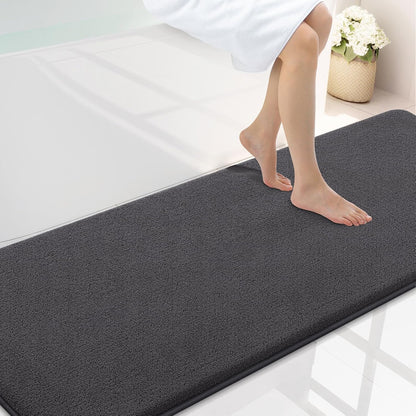 Memory Foam Bath Mat 30x20, Extra Soft Absorbent Bathroom Rugs - Colors A