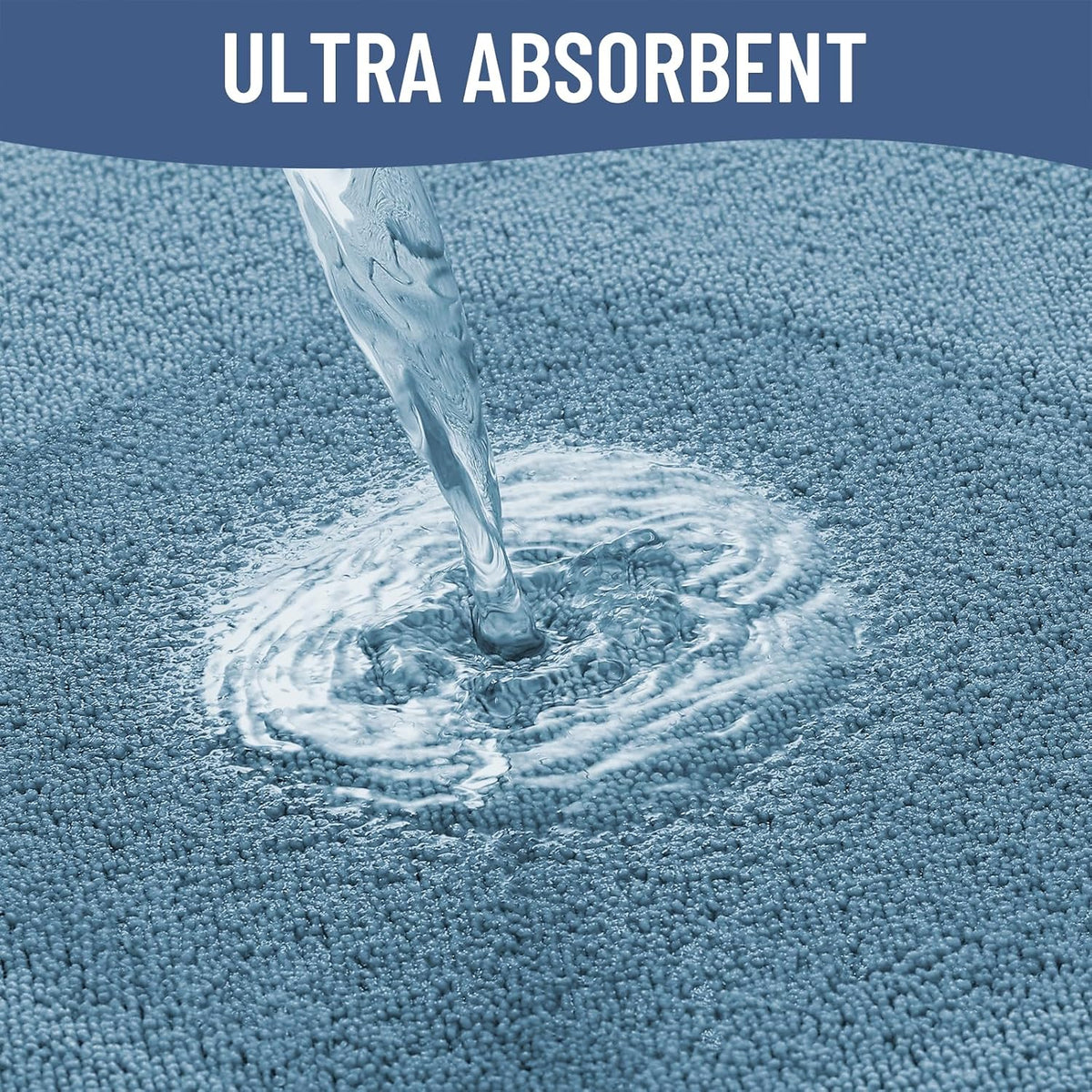 Memory Foam Bath Mat 30x20, Extra Soft Absorbent Bathroom Rugs - Colors A