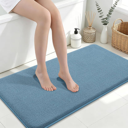 Memory Foam Bath Mat 30x20, Extra Soft Absorbent Bathroom Rugs - Colors A