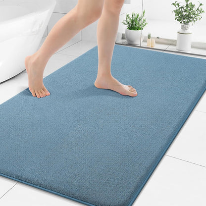 Memory Foam Bath Mat 30x20, Extra Soft Absorbent Bathroom Rugs - Colors A
