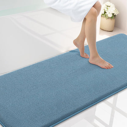 Memory Foam Bath Mat 30x20, Extra Soft Absorbent Bathroom Rugs - Colors A