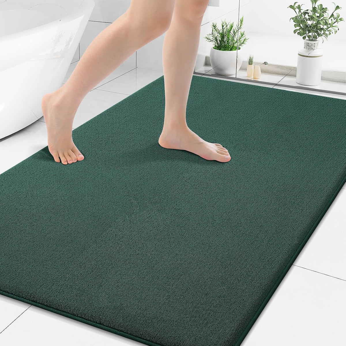 Memory Foam Bath Mat 30x20, Extra Soft Absorbent Bathroom Rugs - Colors A