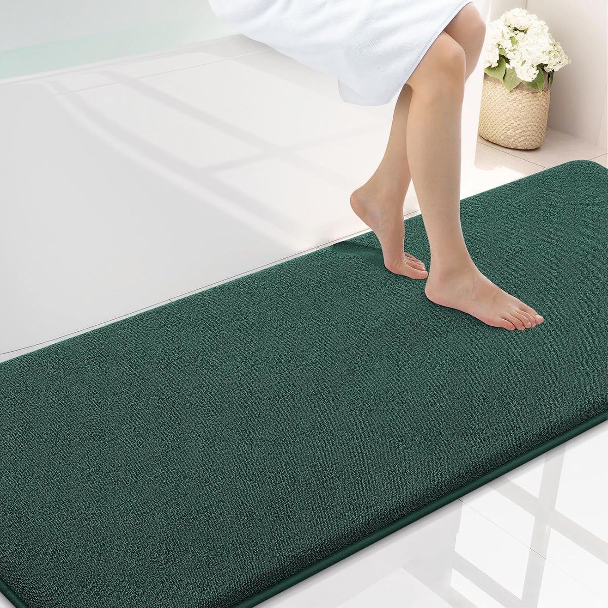 Memory Foam Bath Mat 30x20, Extra Soft Absorbent Bathroom Rugs - Colors A