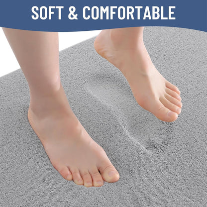 Memory Foam Bath Mat 30x20, Extra Soft Absorbent Bathroom Rugs - Colors A