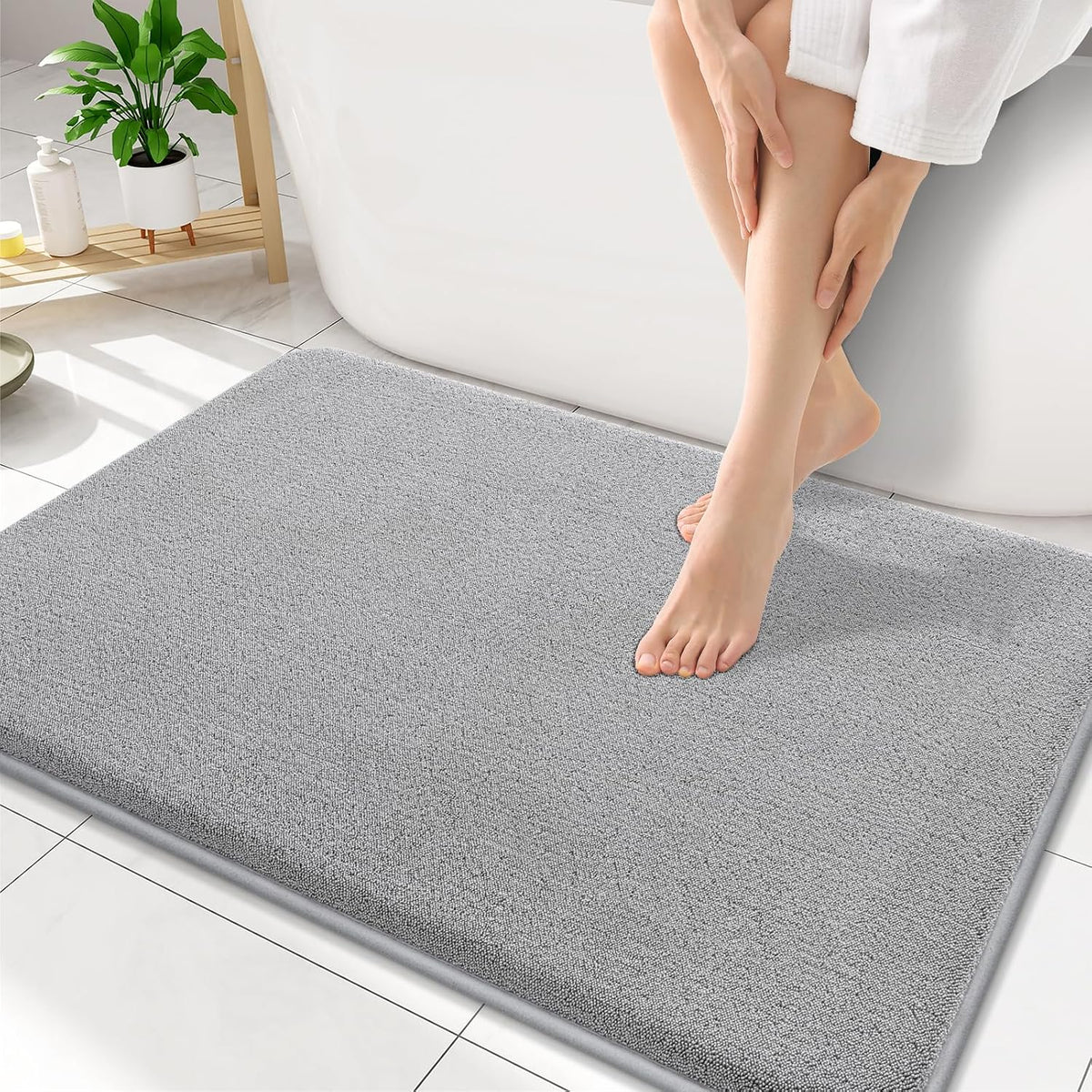Memory Foam Bath Mat 30x20, Extra Soft Absorbent Bathroom Rugs - Colors A