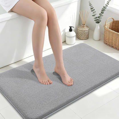 Memory Foam Bath Mat 30x20, Extra Soft Absorbent Bathroom Rugs - Colors A