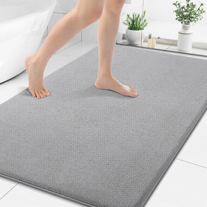Memory Foam Bath Mat 30x20, Extra Soft Absorbent Bathroom Rugs - Colors A