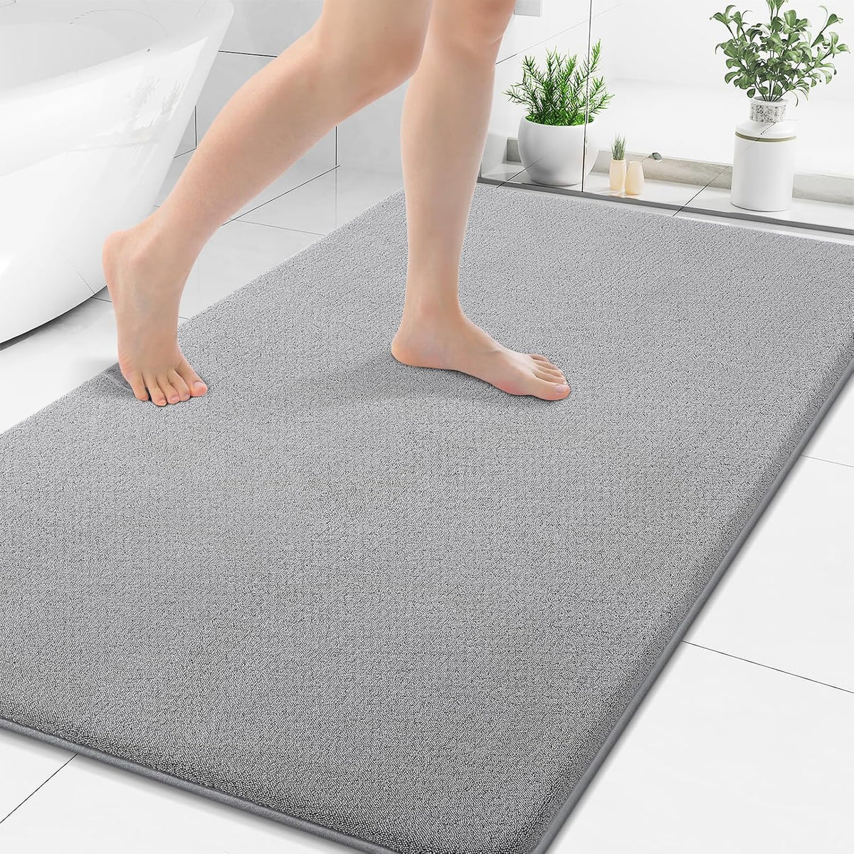 Memory Foam Bath Mat 30x20, Extra Soft Absorbent Bathroom Rugs - Colors A