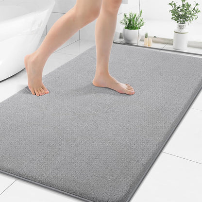 Memory Foam Bath Mat 30x20, Extra Soft Absorbent Bathroom Rugs - Colors A