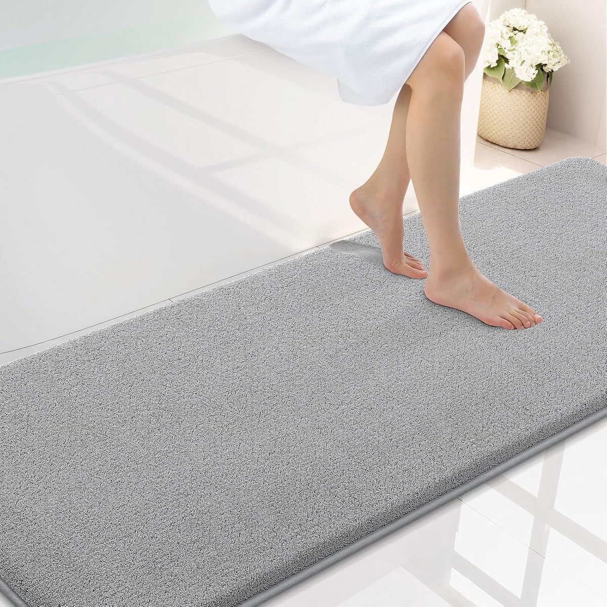 Memory Foam Bath Mat 30x20, Extra Soft Absorbent Bathroom Rugs - Colors A