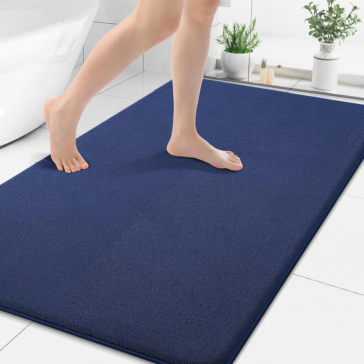 Memory Foam Bath Mat 30x20, Extra Soft Absorbent Bathroom Rugs - Colors A