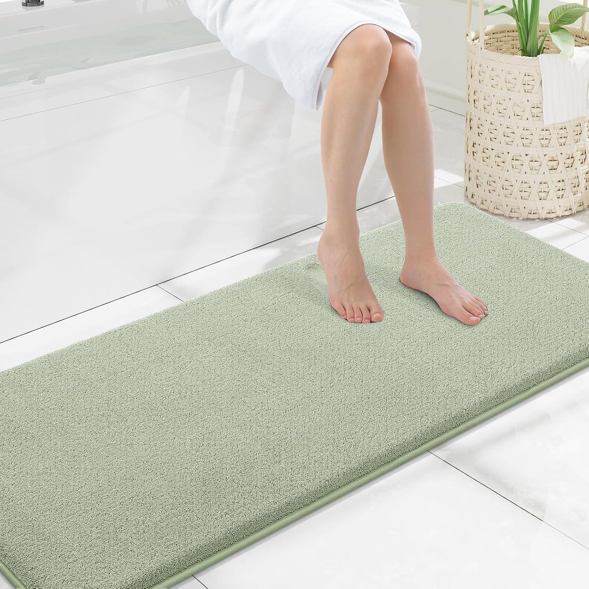 Memory Foam Bath Mat 30x20, Extra Soft Absorbent Bathroom Rugs - Colors A