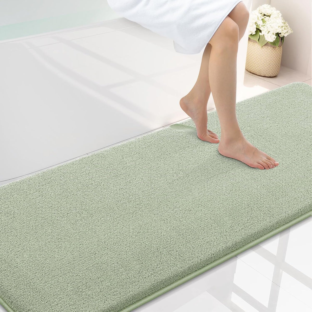 Memory Foam Bath Mat 30x20, Extra Soft Absorbent Bathroom Rugs - Colors A
