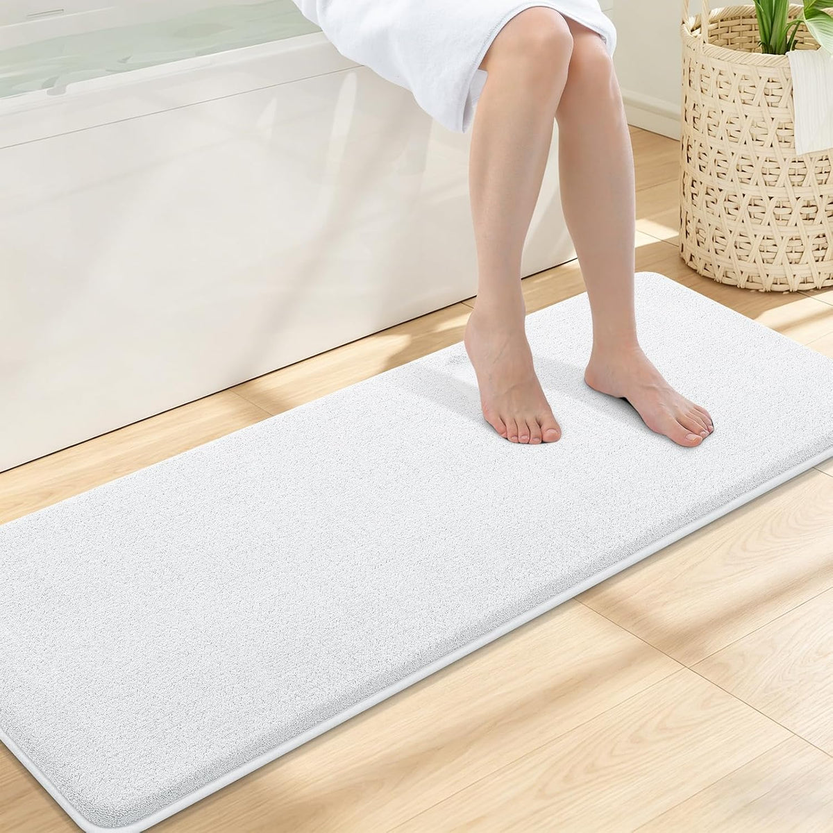 Memory Foam Bath Mat 30x20, Extra Soft Absorbent Bathroom Rugs - Colors A
