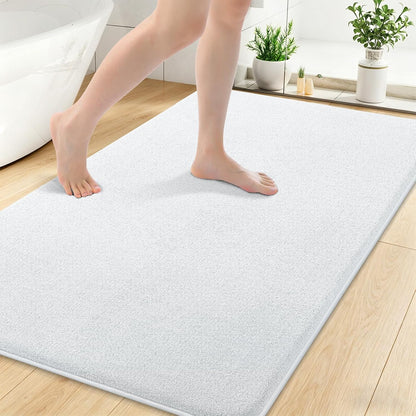 Memory Foam Bath Mat 30x20, Extra Soft Absorbent Bathroom Rugs - Colors A