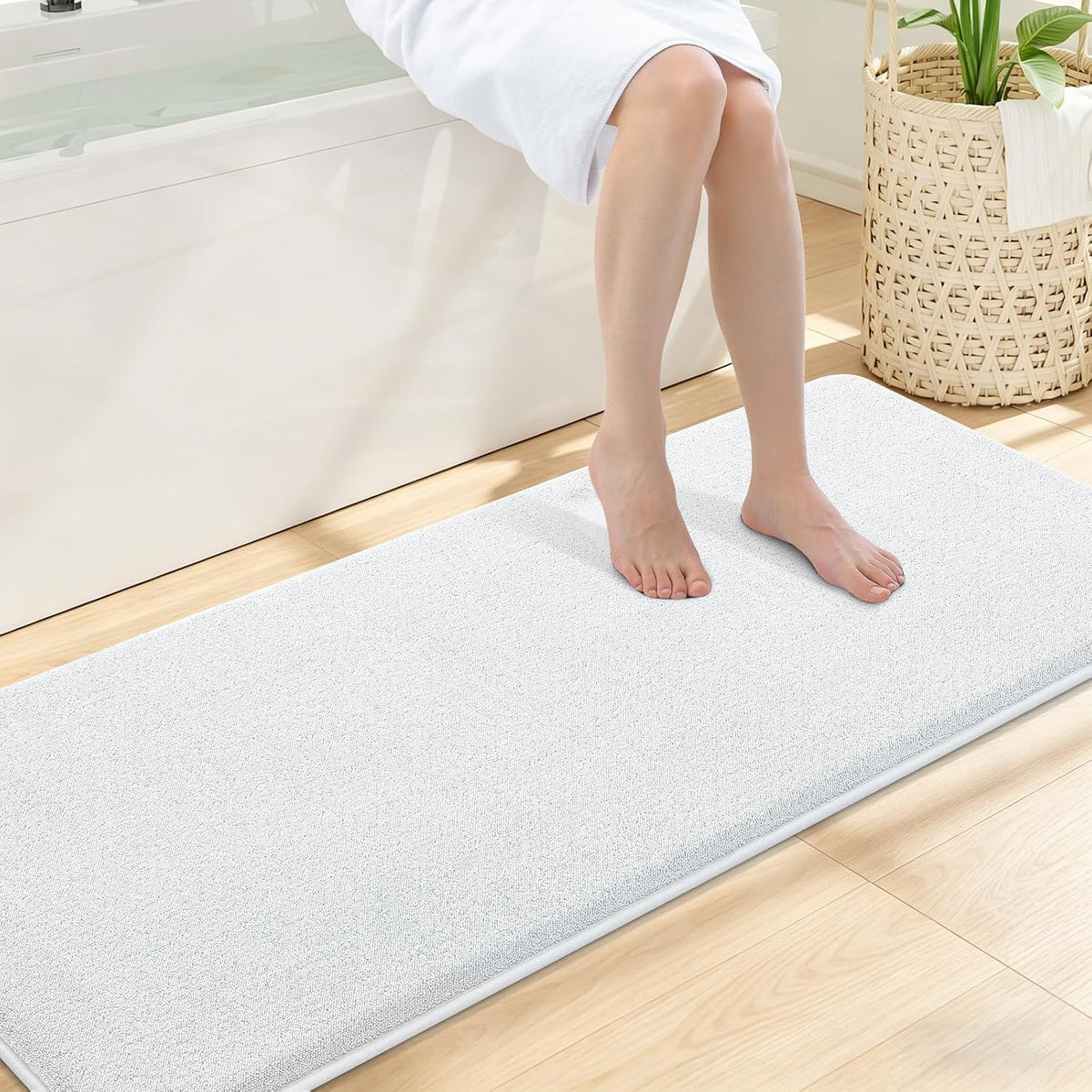 Memory Foam Bath Mat 30x20, Extra Soft Absorbent Bathroom Rugs - Colors A