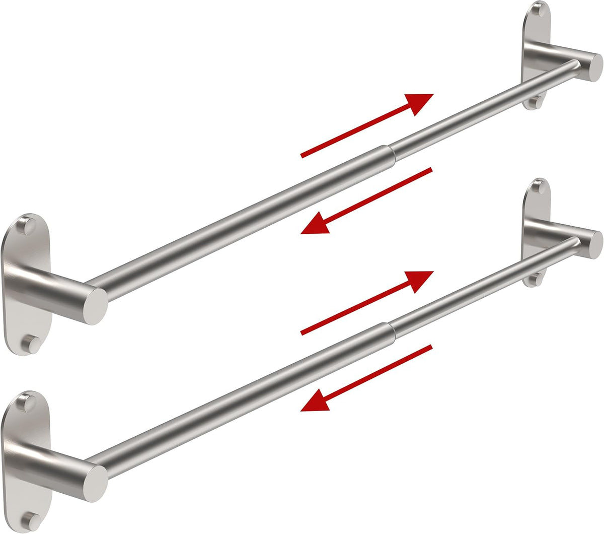 Towel Bar, Adhesive or Drill Wall Mount, Matte Black, 1 Pack