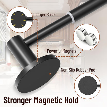 Towel Bar, Adhesive or Drill Wall Mount, Matte Black, 1 Pack