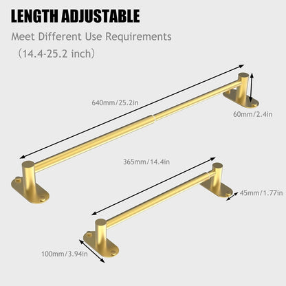 Towel Bar, Adhesive or Drill Wall Mount, Matte Black, 1 Pack