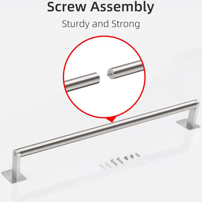 Bathroom Towel Bar, 24 Inch Towel Racks for Bathroom Wall Mounted, Heavy Duty Hand Towel Holder Organizer, Modern Home Decor Towel Rod, Matte Black Single Bar