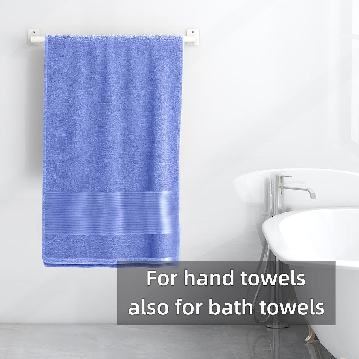 Bathroom Towel Bar, 24 Inch Towel Racks for Bathroom Wall Mounted, Heavy Duty Hand Towel Holder Organizer, Modern Home Decor Towel Rod, Matte Black Single Bar