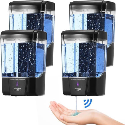 4 Pack Automatic Soap Dispenser Touchless,600ml/20oz Commercial Wall Mount