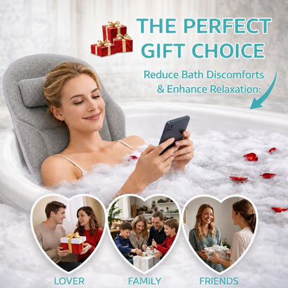 Full Body Bathtub Pillow with Lumbar Support, 5D Air Mesh Bathtub Cushion for Soaking Tub, 168 Suction Cups Full Bath Pillow for Post-Yoga Spa, Deep Relaxation & Romantic Baths