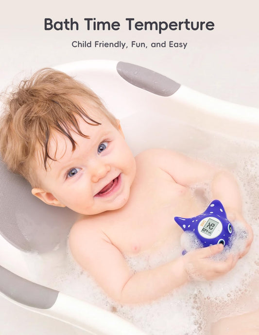 Digital Duckling Baby Bath Thermometer - Easy to Read Display |BPA-Free | Infant Safe Floating Water Temperature Thermometer, Baby Bath Time Toy