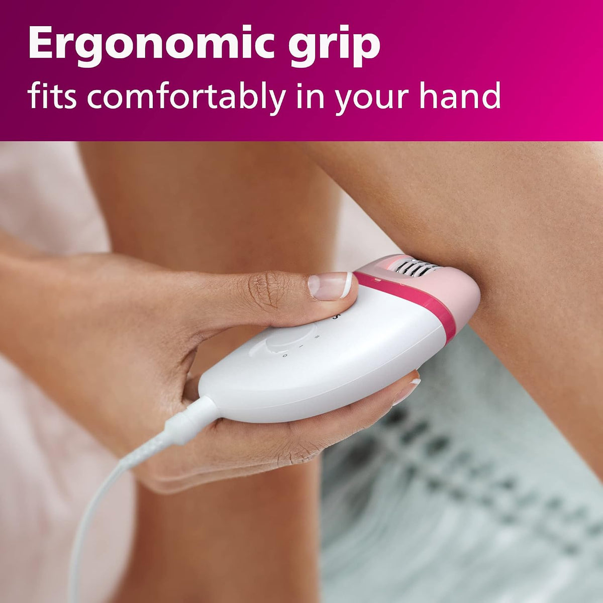 Philips Epilator Series 2000, Corded Epilator for Legs and Body, Hair Removal Device for Women, Model BRE227/00