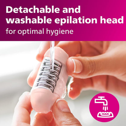 Philips Epilator Series 2000, Corded Epilator for Legs and Body, Hair Removal Device for Women, Model BRE227/00