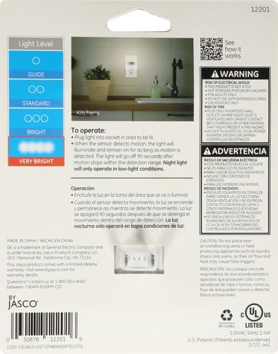 Ultra Brite Motion-Activated LED Light, 40 Lumens, Soft White, Night Light, Energy Efficient, Ideal for Hallway, Stairs, Kitchen, Garage, Utility Room, Laundry Room, White, 12201 | Night Lights Plug Into Wall, Soft White, UL-Certified, Energy Efficient,