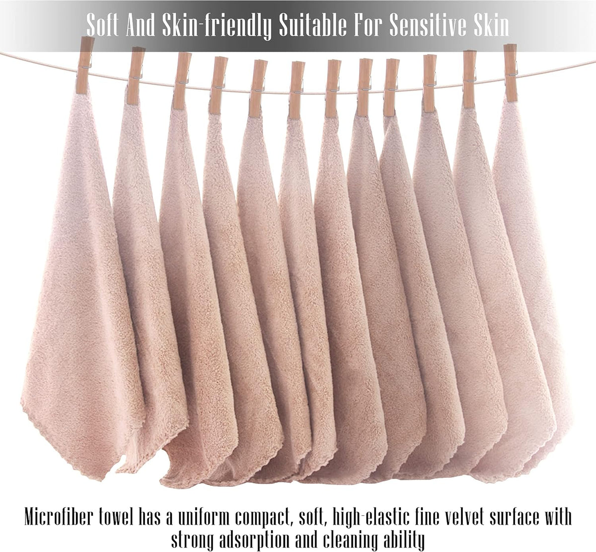 Luxury Silk Hemming Towel Set - Light Thin Quick Drying - 2 Bath Towels 2 Hand Towels 2 Washcloths - Ultra Soft Microfiber, for Bath Fitness, Sports, Yoga, Travel (Dark Grey 6 Pieces)