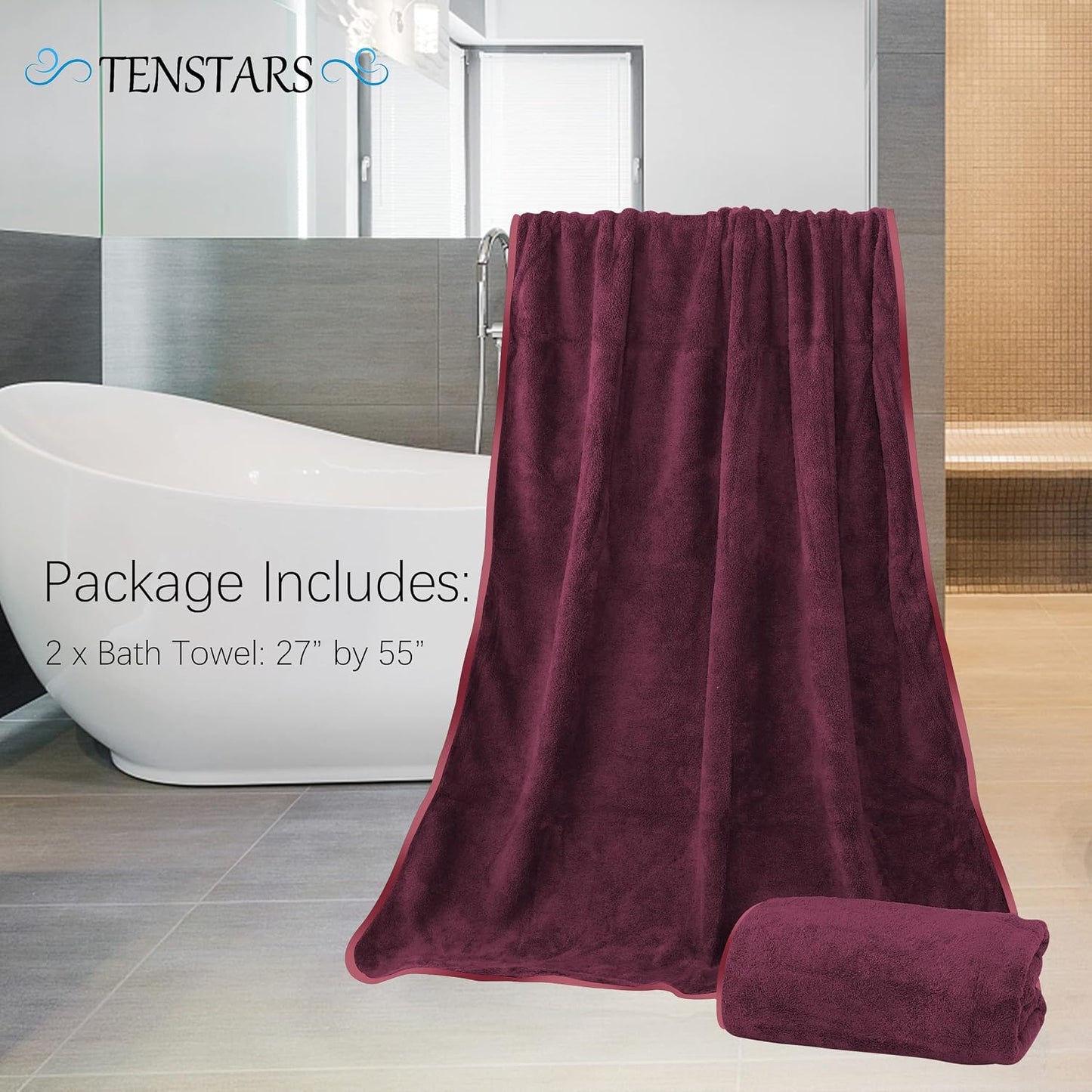 Luxury Silk Hemming Towel Set - Light Thin Quick Drying - 2 Bath Towels 2 Hand Towels 2 Washcloths - Ultra Soft Microfiber, for Bath Fitness, Sports, Yoga, Travel (Dark Grey 6 Pieces)