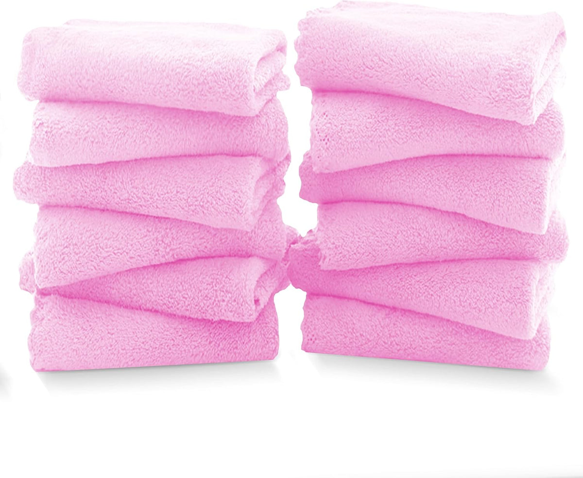 Luxury Silk Hemming Towel Set - Light Thin Quick Drying - 2 Bath Towels 2 Hand Towels 2 Washcloths - Ultra Soft Microfiber, for Bath Fitness, Sports, Yoga, Travel (Dark Grey 6 Pieces)