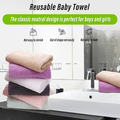 Luxury Silk Hemming Towel Set - Light Thin Quick Drying - 2 Bath Towels 2 Hand Towels 2 Washcloths - Ultra Soft Microfiber, for Bath Fitness, Sports, Yoga, Travel (Dark Grey 6 Pieces)