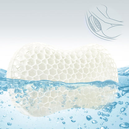 Bath Jello Gel Bath Pillows, Lumbar Pillow for Bathtub, Back Support Pillow, Gel Pillow with Non-Slip Suction Cups for Lumbar, Back Rest Support, Fits Curved or Straight Back Tubs, Aqua