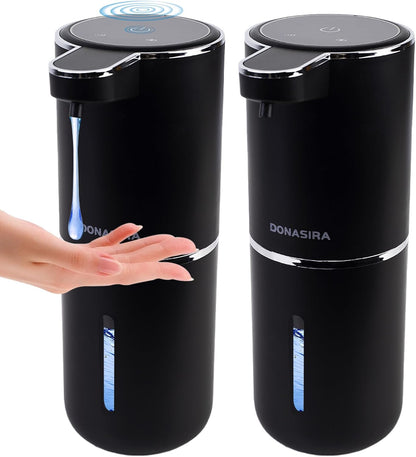 Automatic Soap Dispenser Touchless, USB Rechargeable Hand Soap Dispenser, 4 Adjustable Soap Levels, IPX5 Waterproof, 12.8oz/380ml, Countertop or Wall Mounted for Bathroom and Kitchen, White