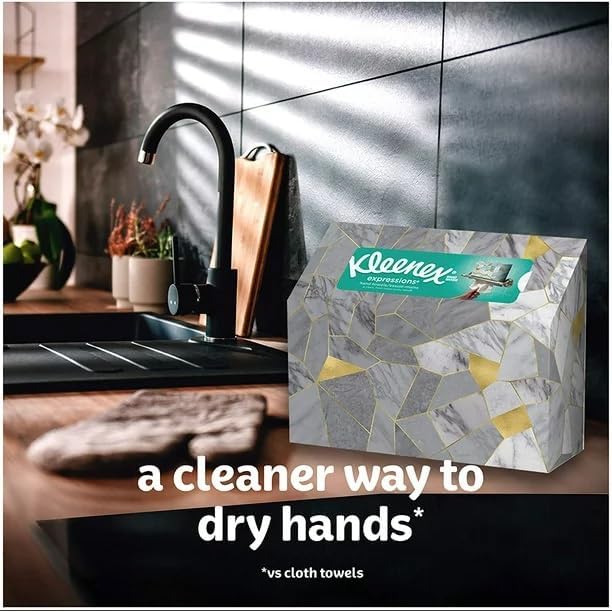Disposable Paper Hand Towels, 6 Boxes, 60 Tissues per Box (360 Total Tissues), Packaging May Vary