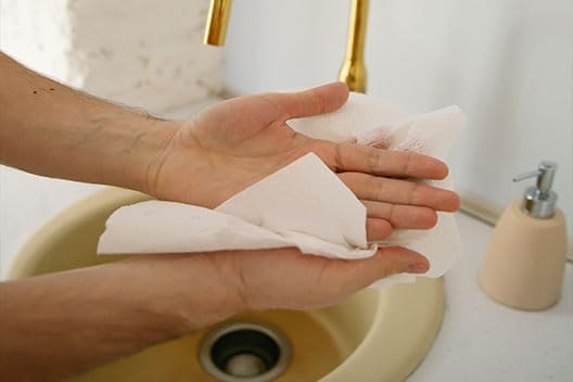 Disposable Paper Hand Towels, 6 Boxes, 60 Tissues per Box (360 Total Tissues), Packaging May Vary